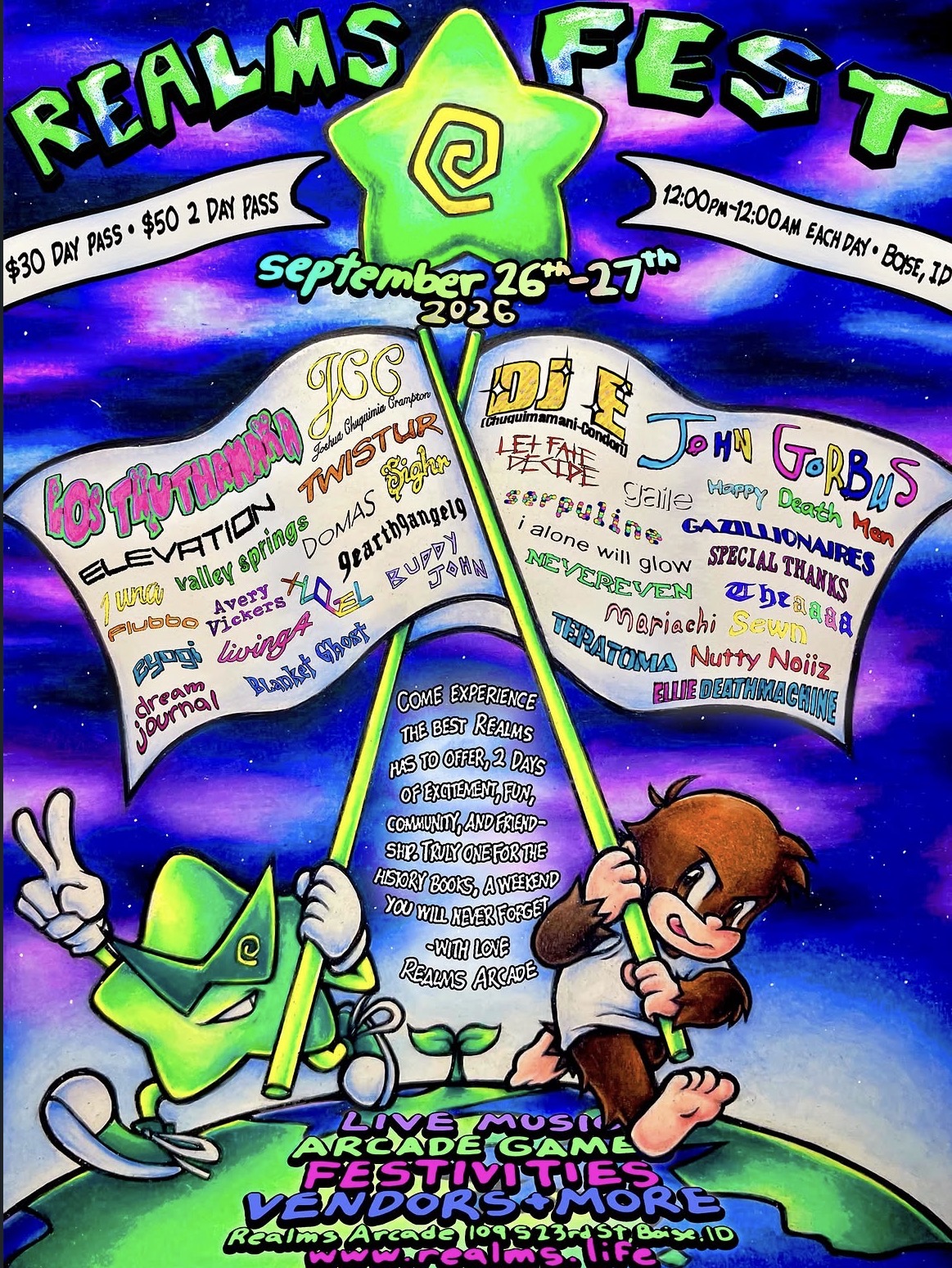 Realms Fest 2026 poster featuring TWISTUR