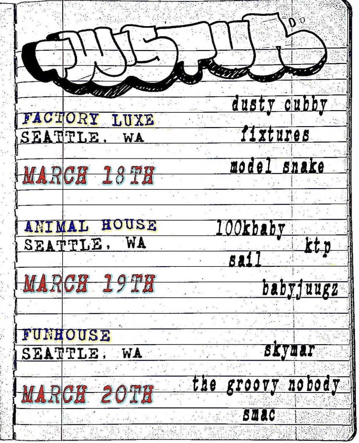 TWISTUR Seattle tour dates poster